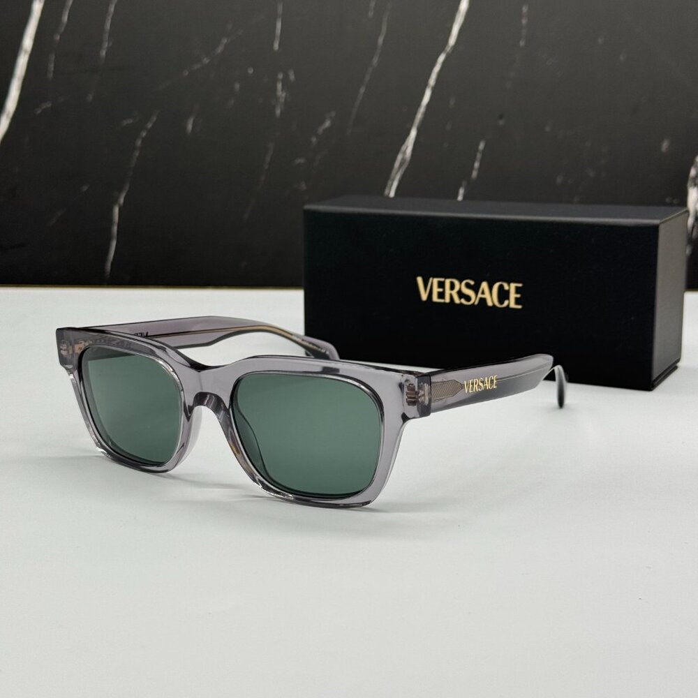NEW VERSACE VE4486 5510/71 SUNGLASSES UNISEX GREY/GREEN VE4486 5510/71 EYEWEAR